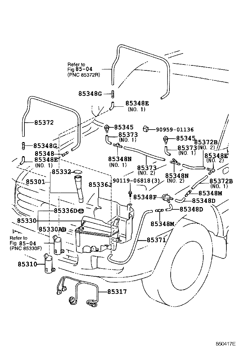  LAND CRUISER 100 |  WINDSHIELD WASHER