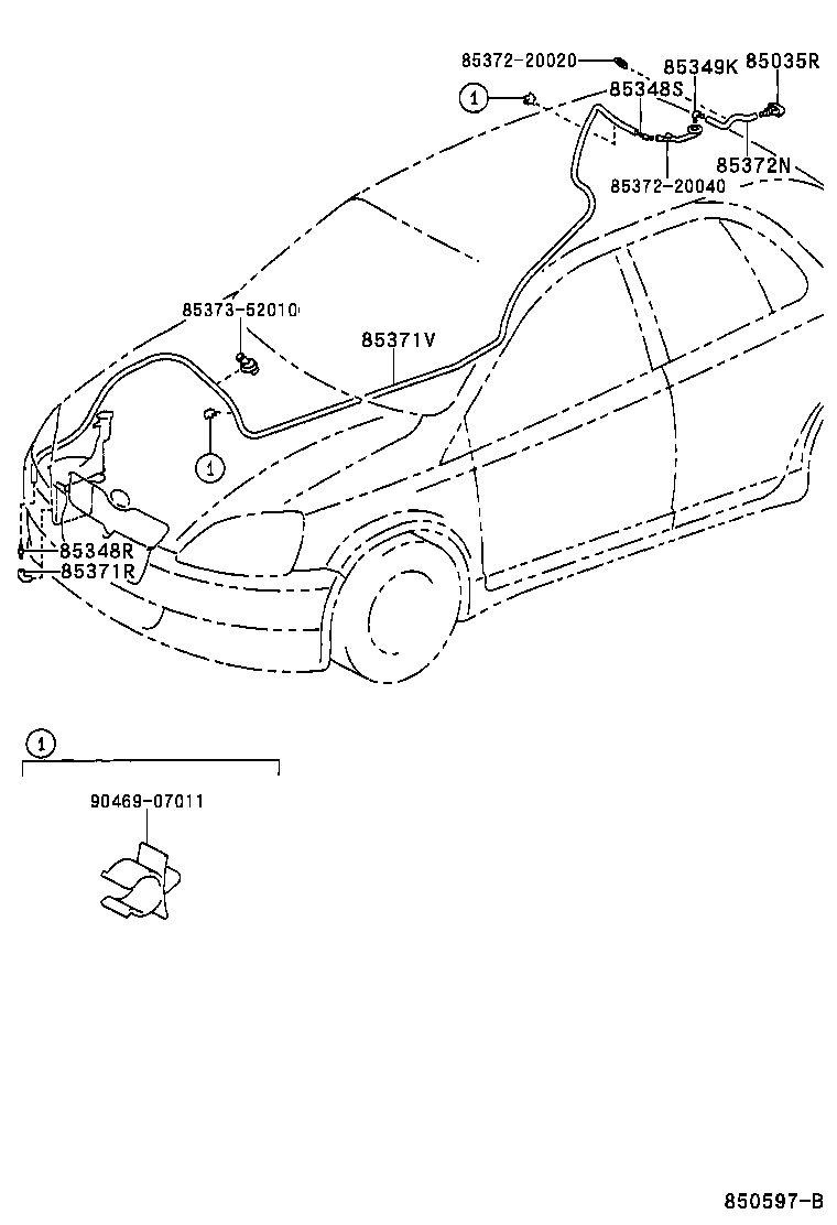  YARIS ECHO |  REAR WASHER