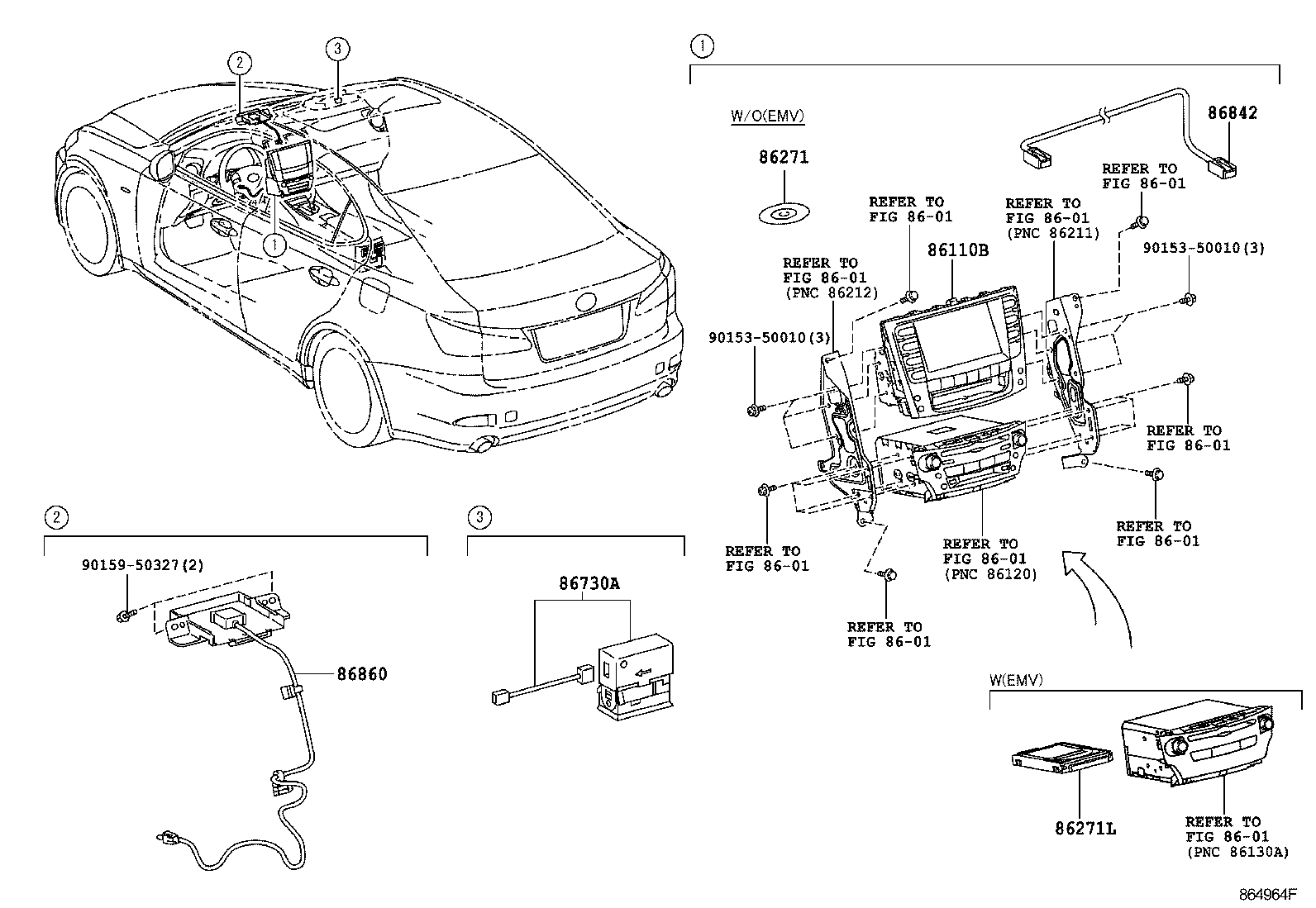  IS250 350 2 D |  NAVIGATION FRONT MONITOR DISPLAY