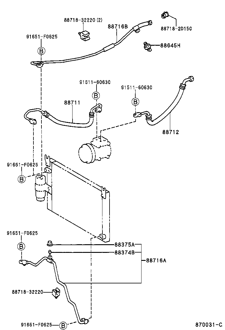  LAND CRUISER 90 |  HEATING AIR CONDITIONING COOLER PIPING