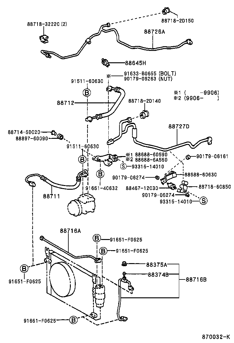  LAND CRUISER 90 |  HEATING AIR CONDITIONING COOLER PIPING