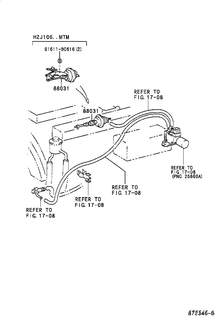  LAND CRUISER 100 |  HEATING AIR CONDITIONING VACUUM PIPING