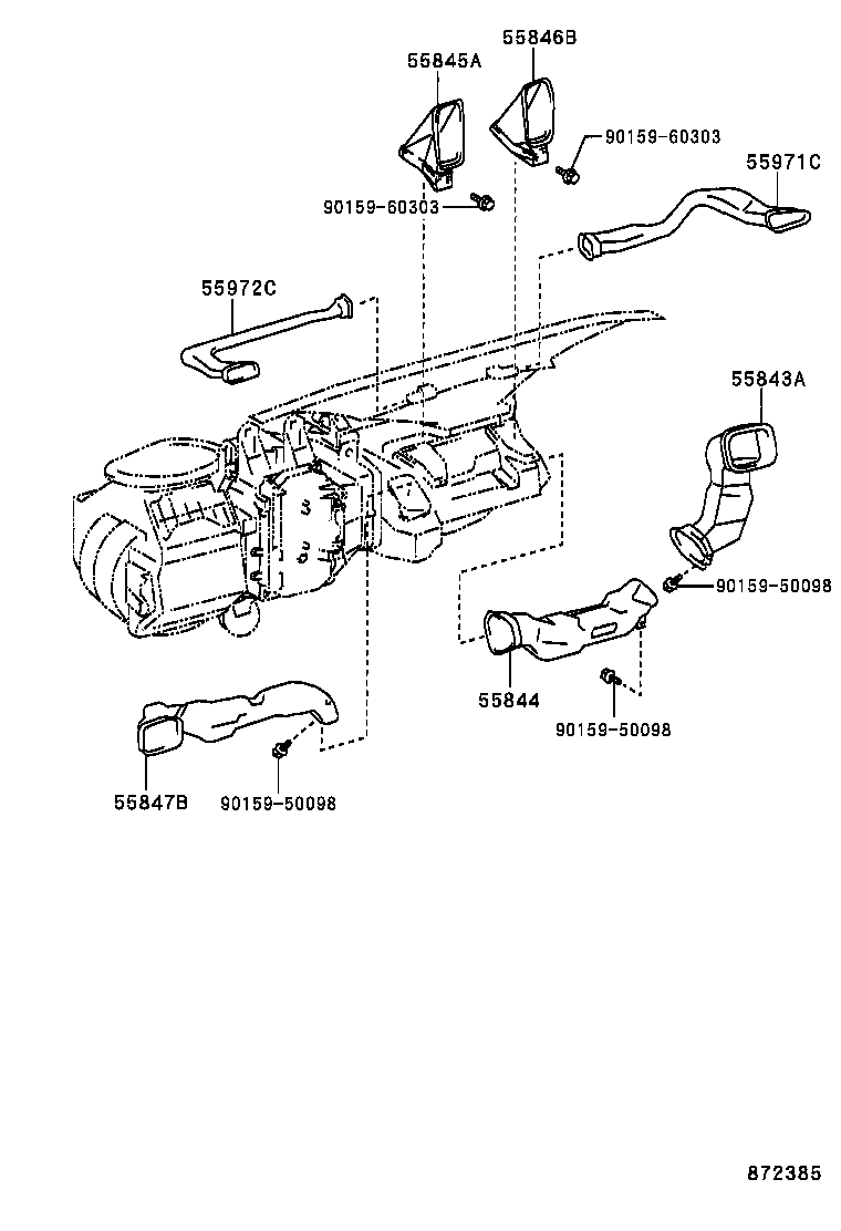  LAND CRUISER 100 |  HEATING AIR CONDITIONING CONTROL AIR DUCT