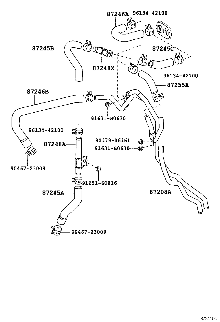  LAND CRUISER 100 |  HEATING AIR CONDITIONING WATER PIPING