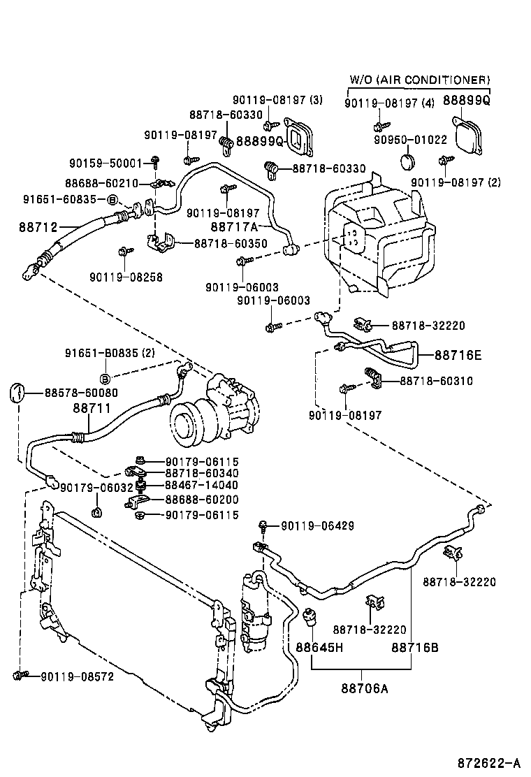  LAND CRUISER 80 |  HEATING AIR CONDITIONING COOLER PIPING