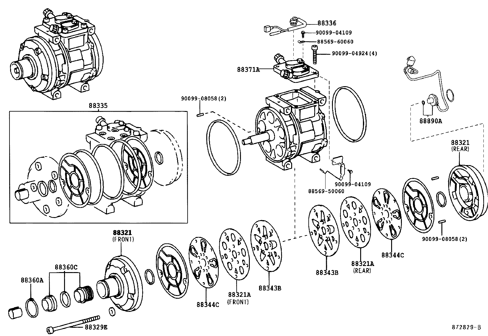  LAND CRUISER 100 |  HEATING AIR CONDITIONING COMPRESSOR