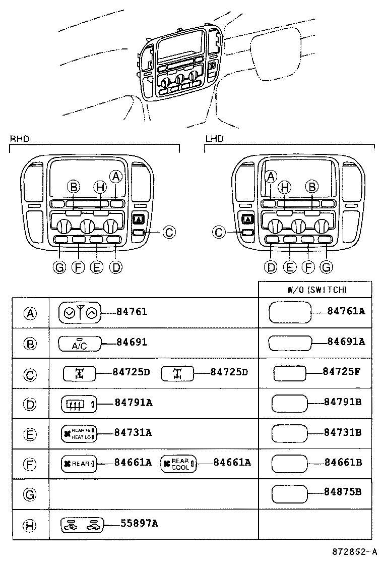  LAND CRUISER 100 |  HEATING AIR CONDITIONING CONTROL AIR DUCT