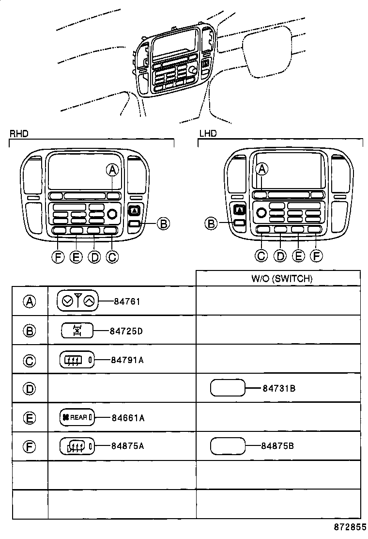  LAND CRUISER 100 |  HEATING AIR CONDITIONING CONTROL AIR DUCT