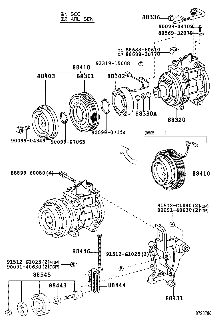  LAND CRUISER 100 |  HEATING AIR CONDITIONING COMPRESSOR