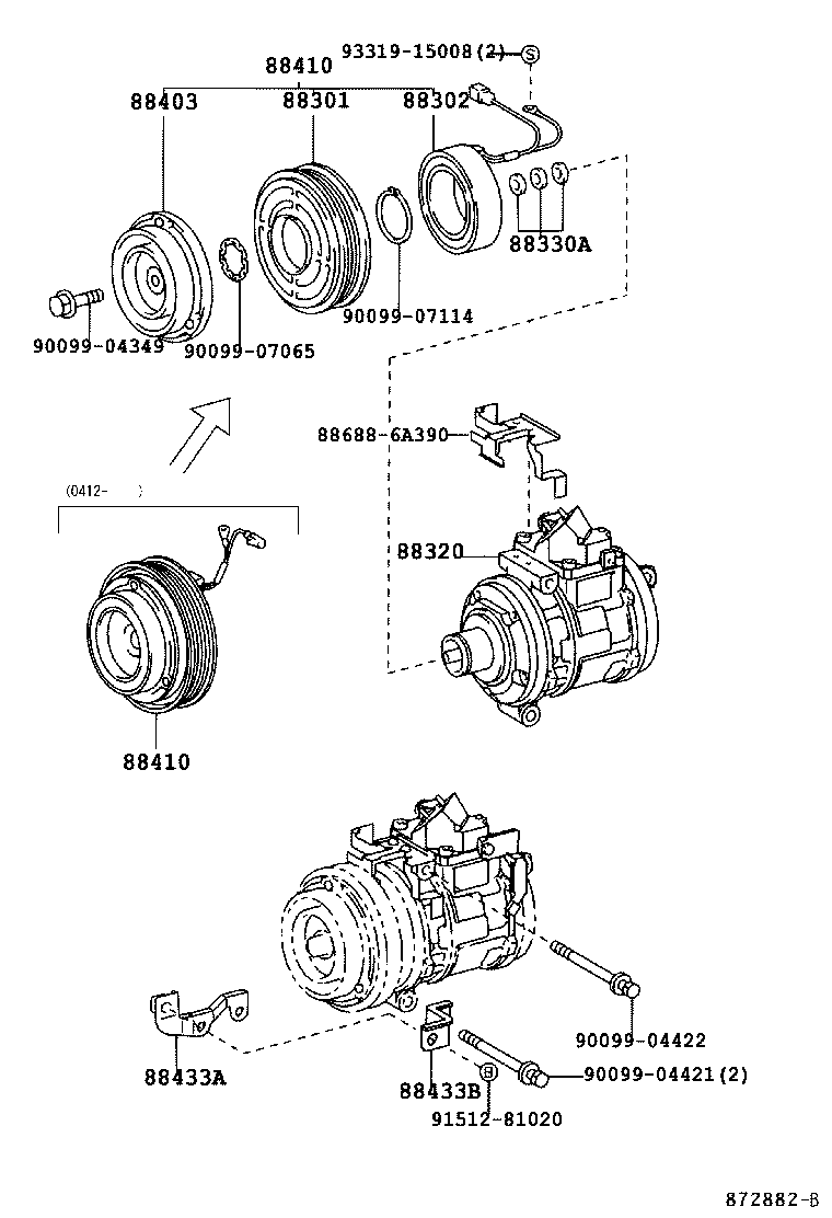  LAND CRUISER 100 |  HEATING AIR CONDITIONING COMPRESSOR