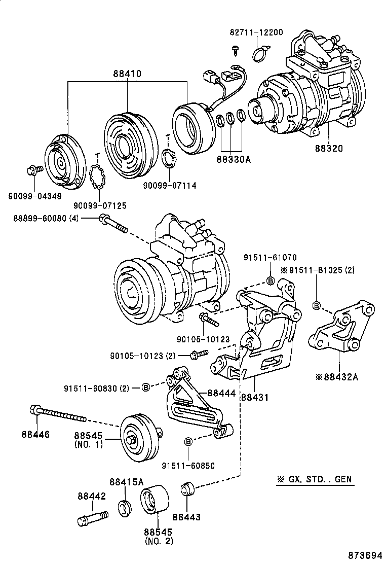  LAND CRUISER 80 |  HEATING AIR CONDITIONING COMPRESSOR