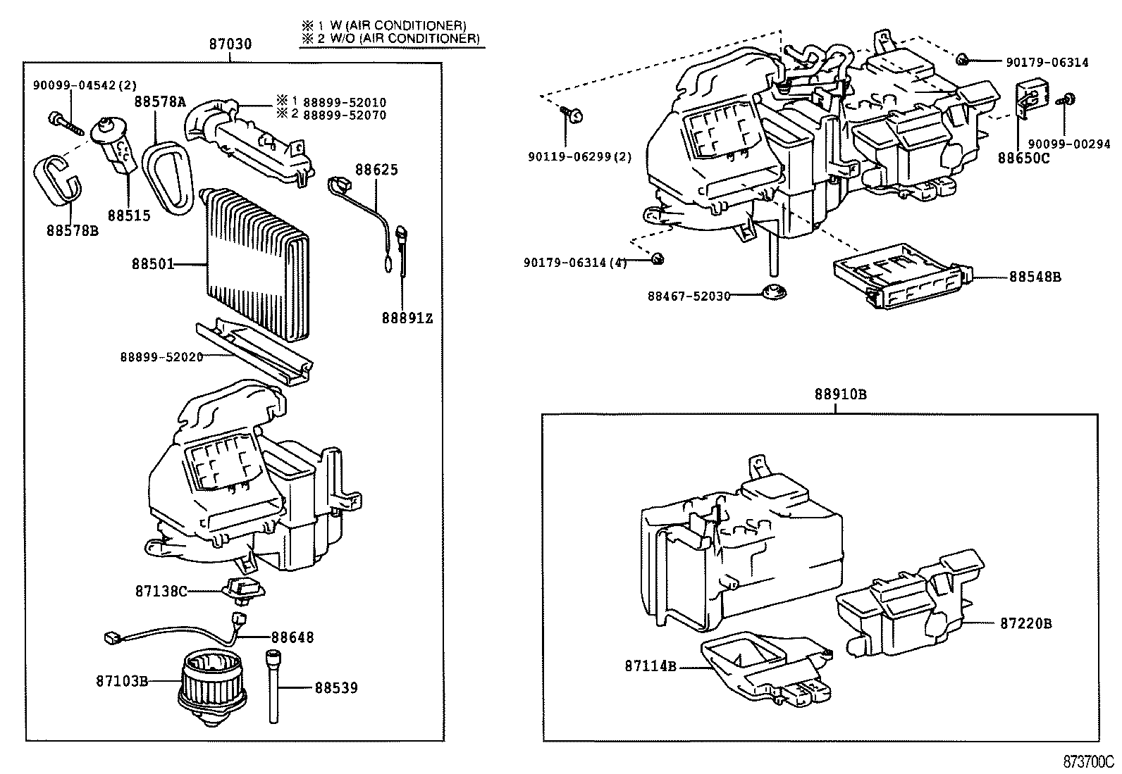  YARIS ECHO |  HEATING AIR CONDITIONING COOLER UNIT