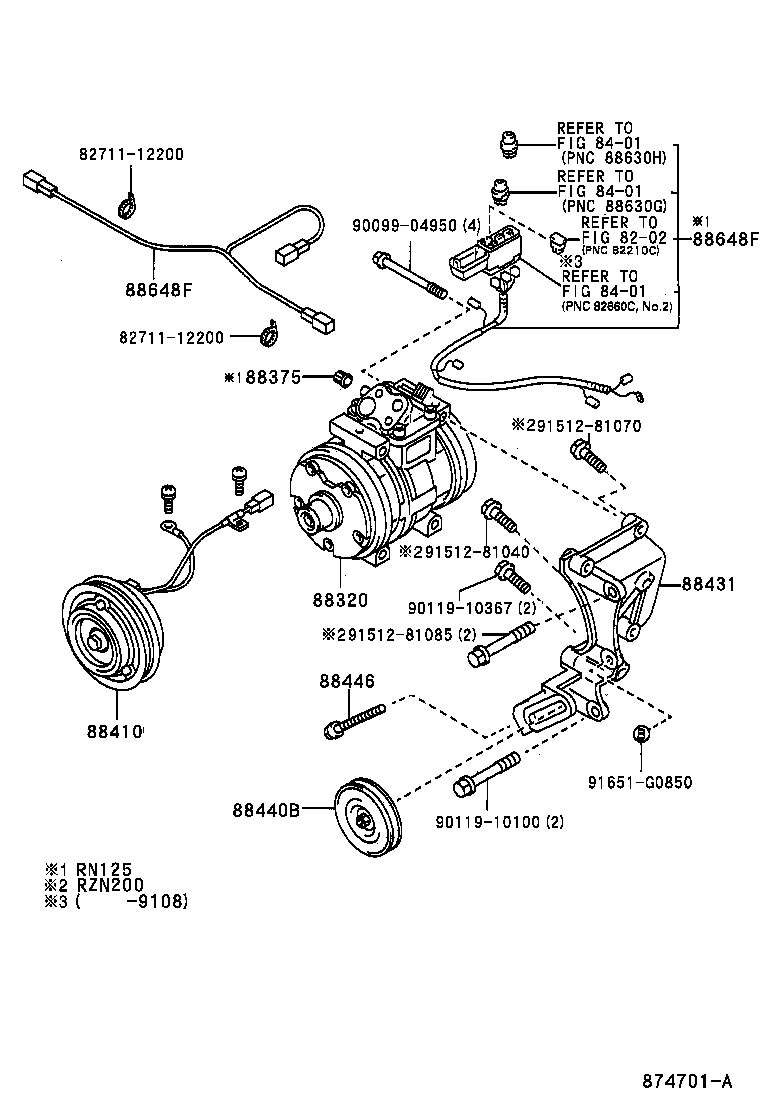  HILUX 2WD |  HEATING AIR CONDITIONING COMPRESSOR