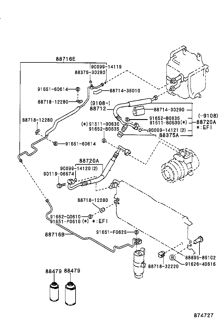  HILUX 2WD |  HEATING AIR CONDITIONING COOLER PIPING