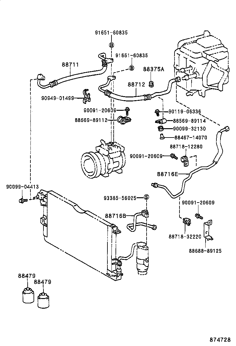  HILUX 2WD |  HEATING AIR CONDITIONING COOLER PIPING