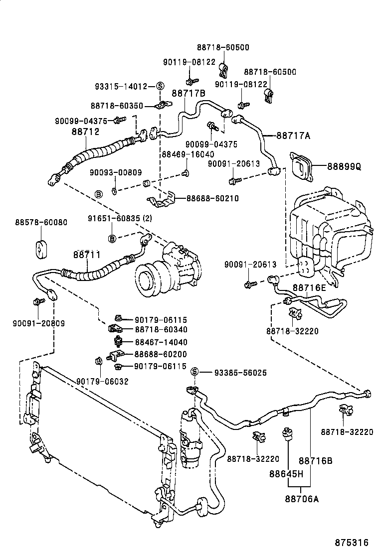  LAND CRUISER 80 |  HEATING AIR CONDITIONING COOLER PIPING