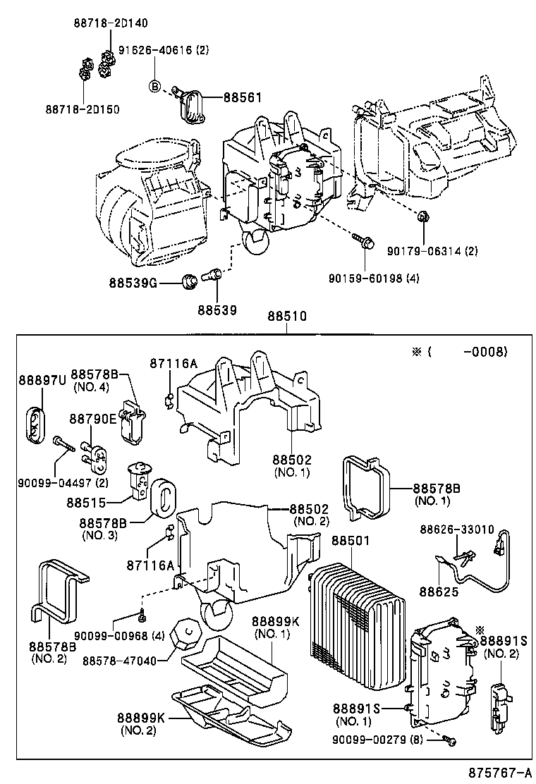  LAND CRUISER 100 |  HEATING AIR CONDITIONING COOLER UNIT