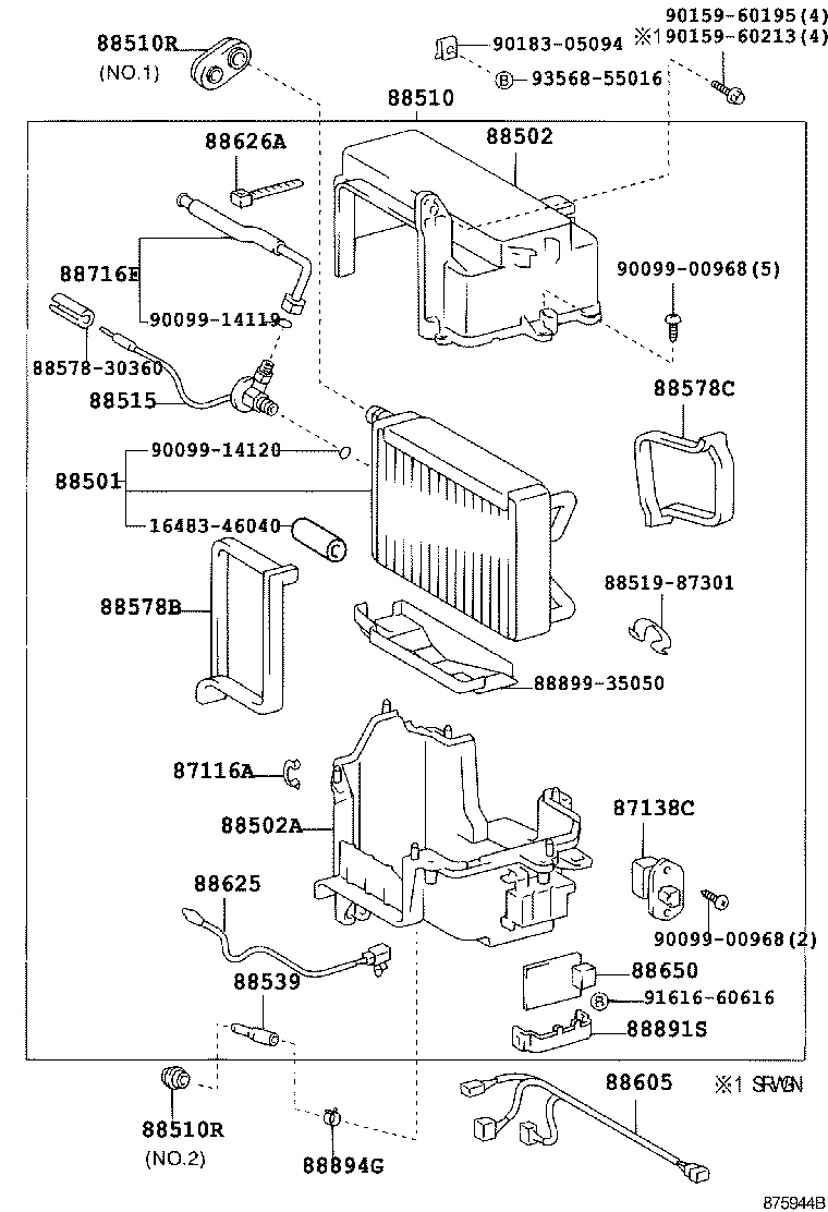  HILUX |  HEATING AIR CONDITIONING COOLER UNIT