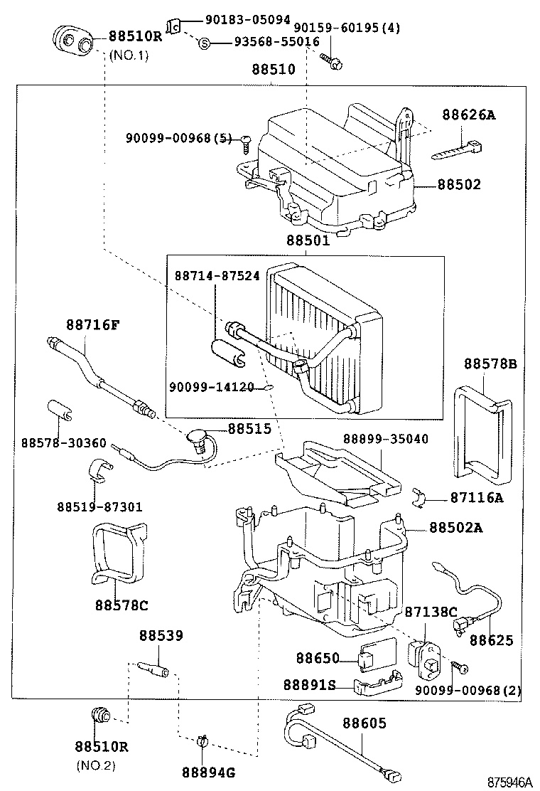  HILUX |  HEATING AIR CONDITIONING COOLER UNIT