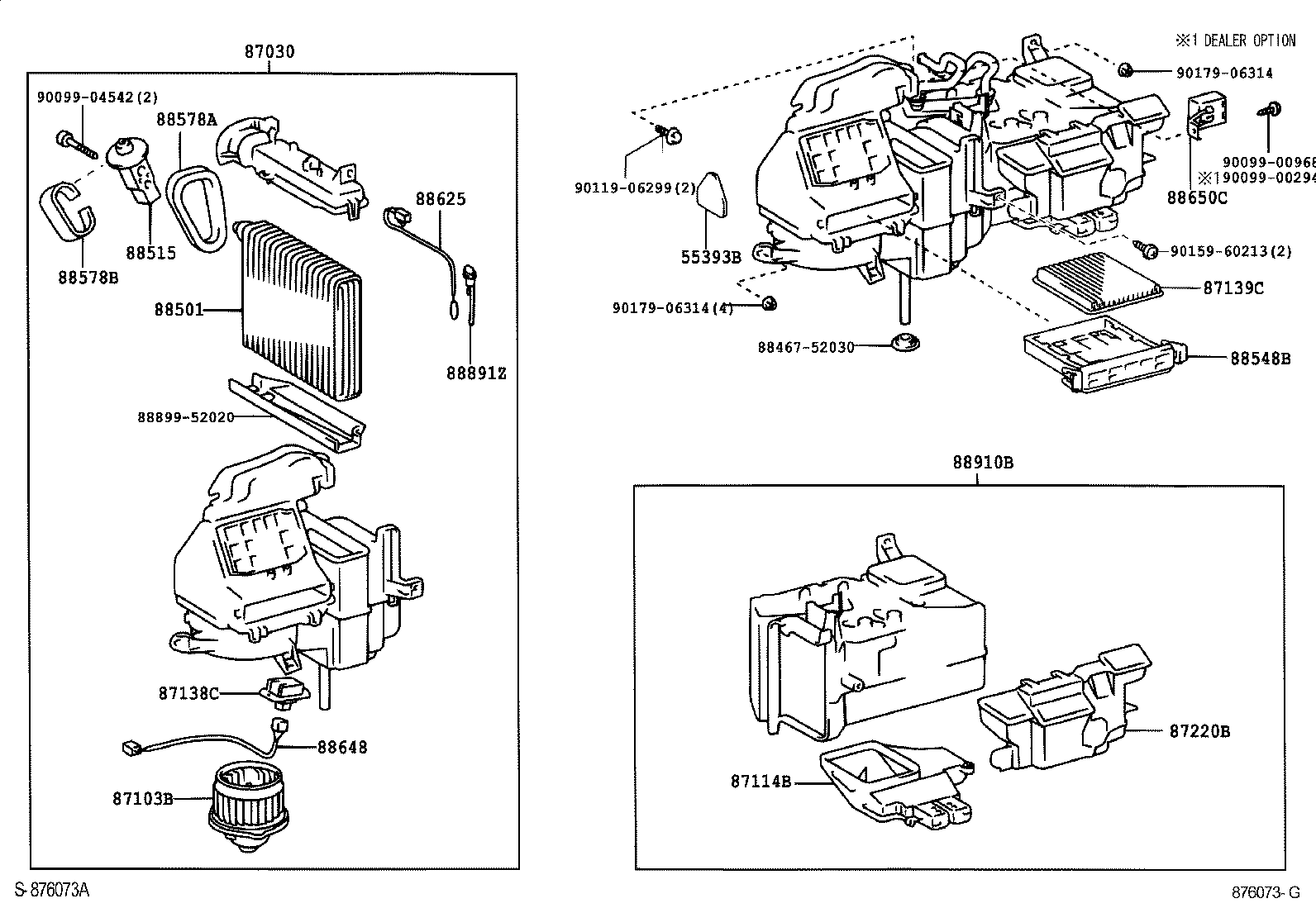  YARIS ECHO |  HEATING AIR CONDITIONING COOLER UNIT