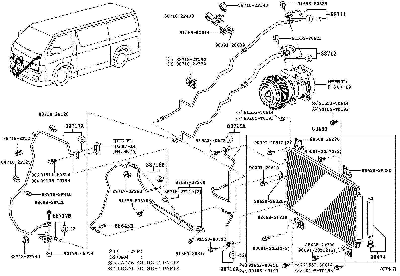  HIACE |  HEATING AIR CONDITIONING COOLER PIPING