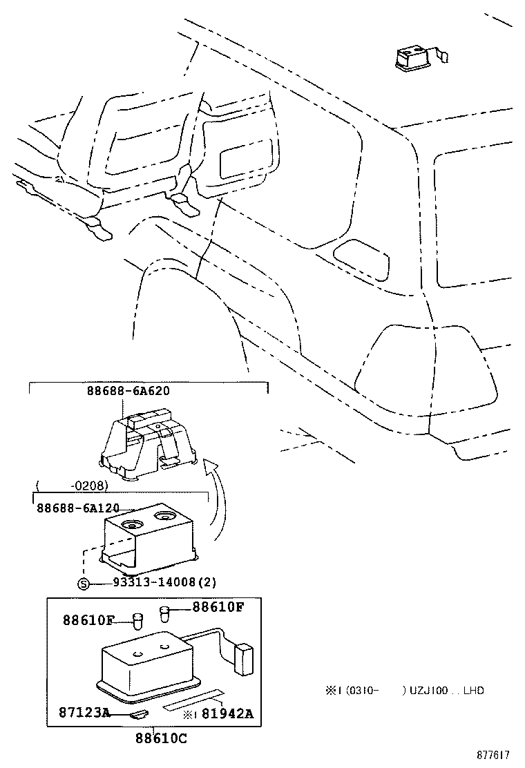  LAND CRUISER 100 |  HEATING AIR CONDITIONING CONTROL AIR DUCT