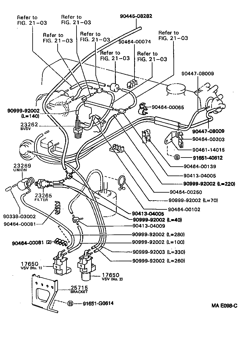  HILUX 2WD |  VACUUM PIPING