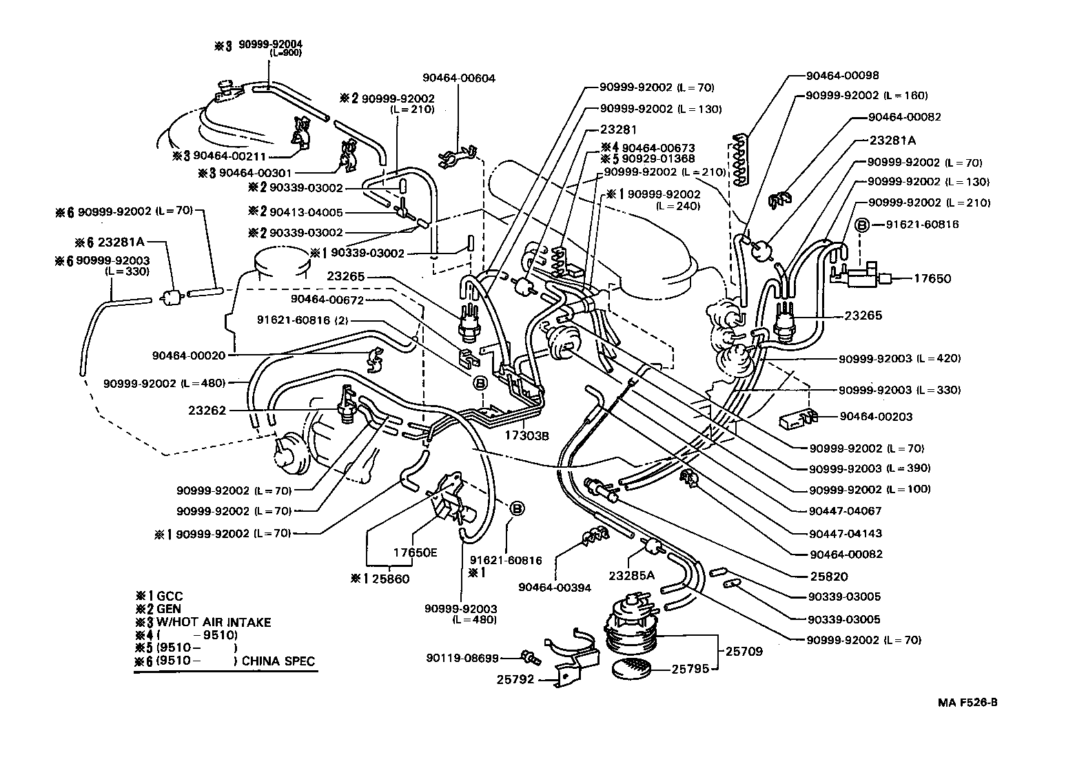  LAND CRUISER 80 |  VACUUM PIPING