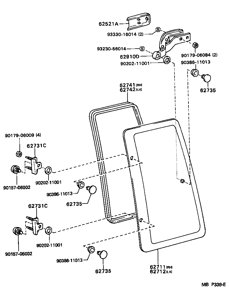  HILUX 2WD |  SIDE WINDOW