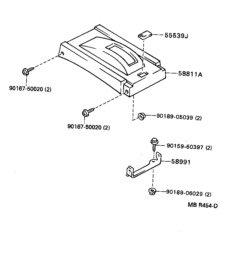  HILUX 2WD |  CONSOLE BOX BRACKET