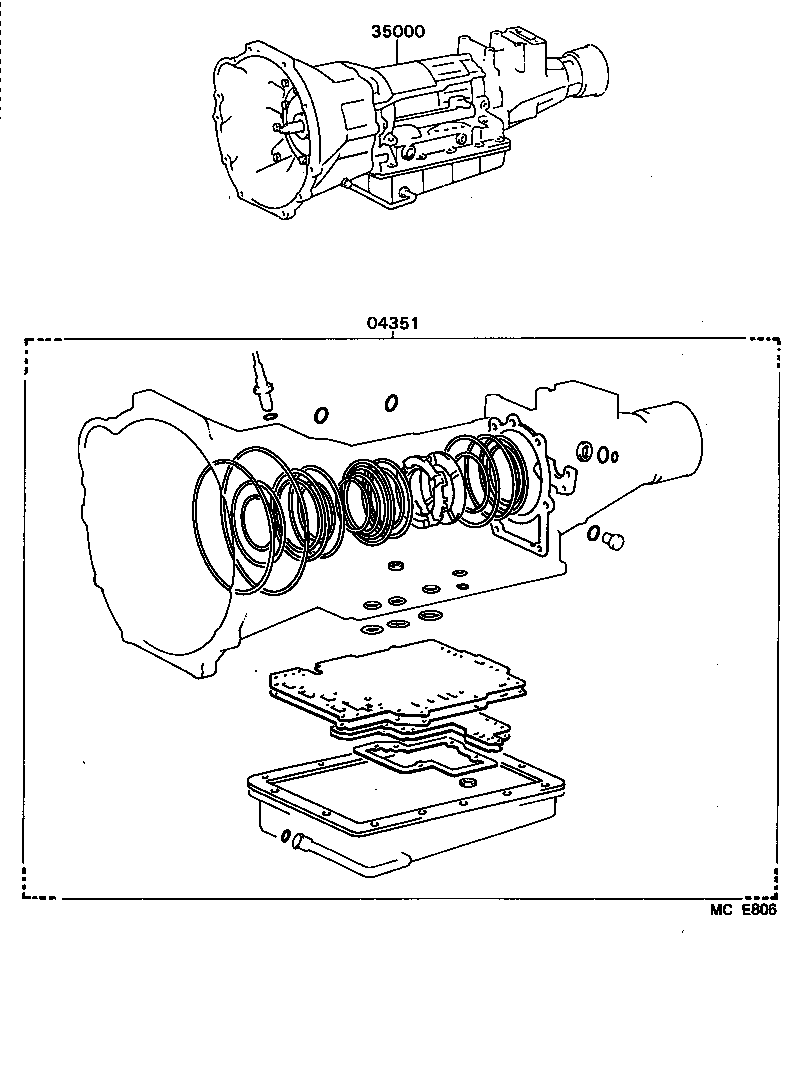  HIACE VAN COMUTER |  TRANSAXLE OR TRANSMISSION ASSY GASKET KIT ATM