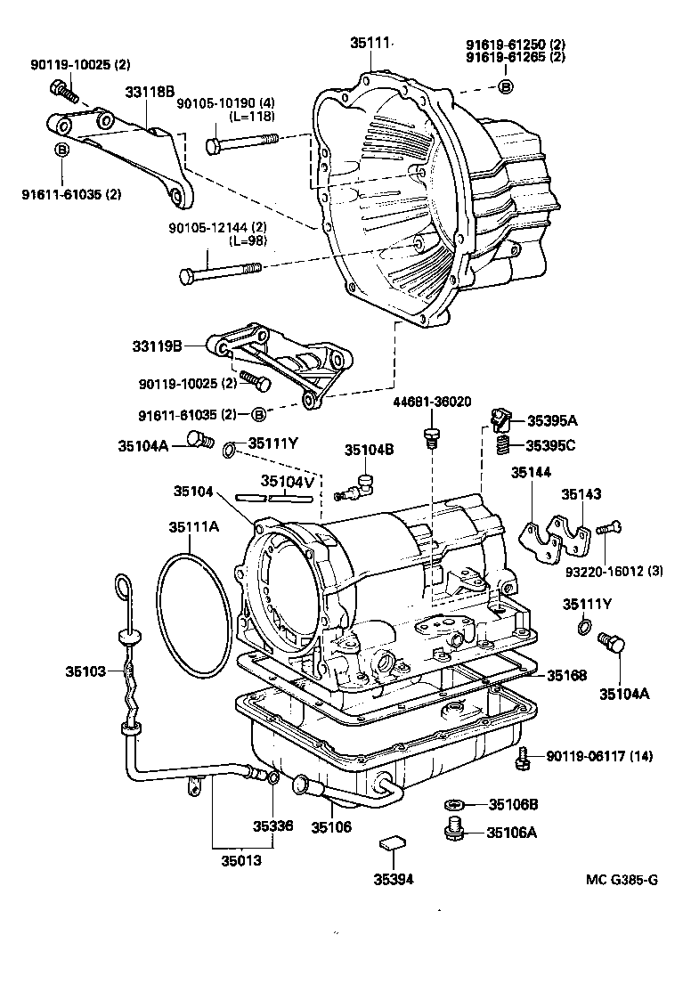  HILUX 2WD |  TRANSMISSION CASE OIL PAN ATM