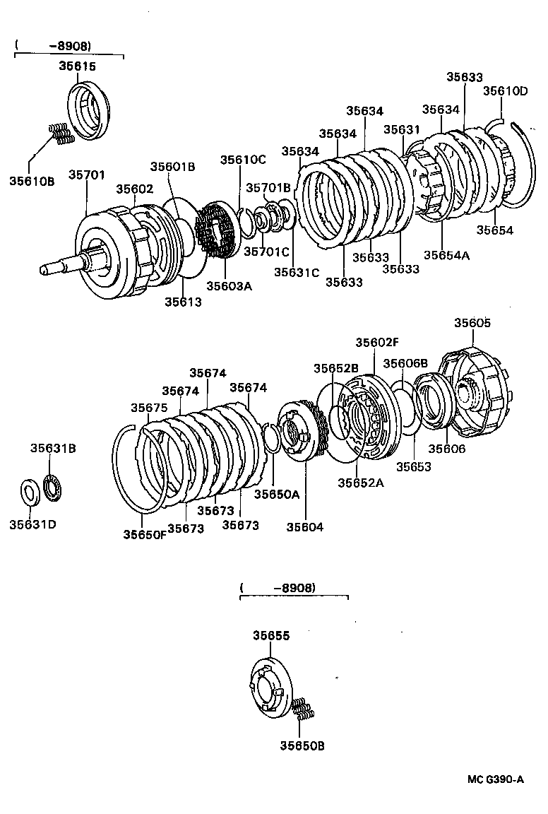  HILUX 2WD |  BRAKE BAND MULTIPLE DISC CLUTCH ATM