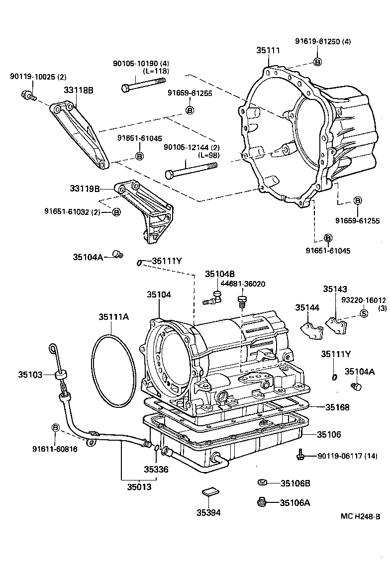  HILUX 2WD |  TRANSMISSION CASE OIL PAN ATM