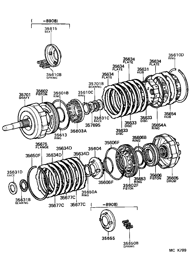  HIACE VAN COMUTER |  BRAKE BAND MULTIPLE DISC CLUTCH ATM