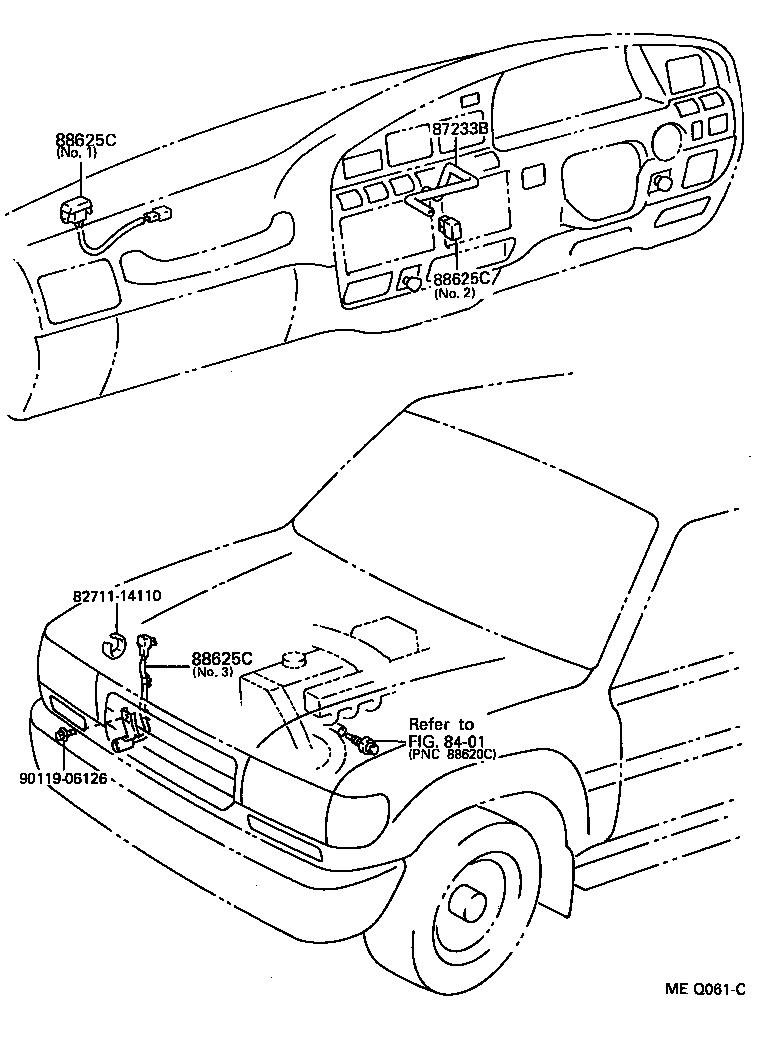  LAND CRUISER 80 |  HEATING AIR CONDITIONING CONTROL AIR DUCT