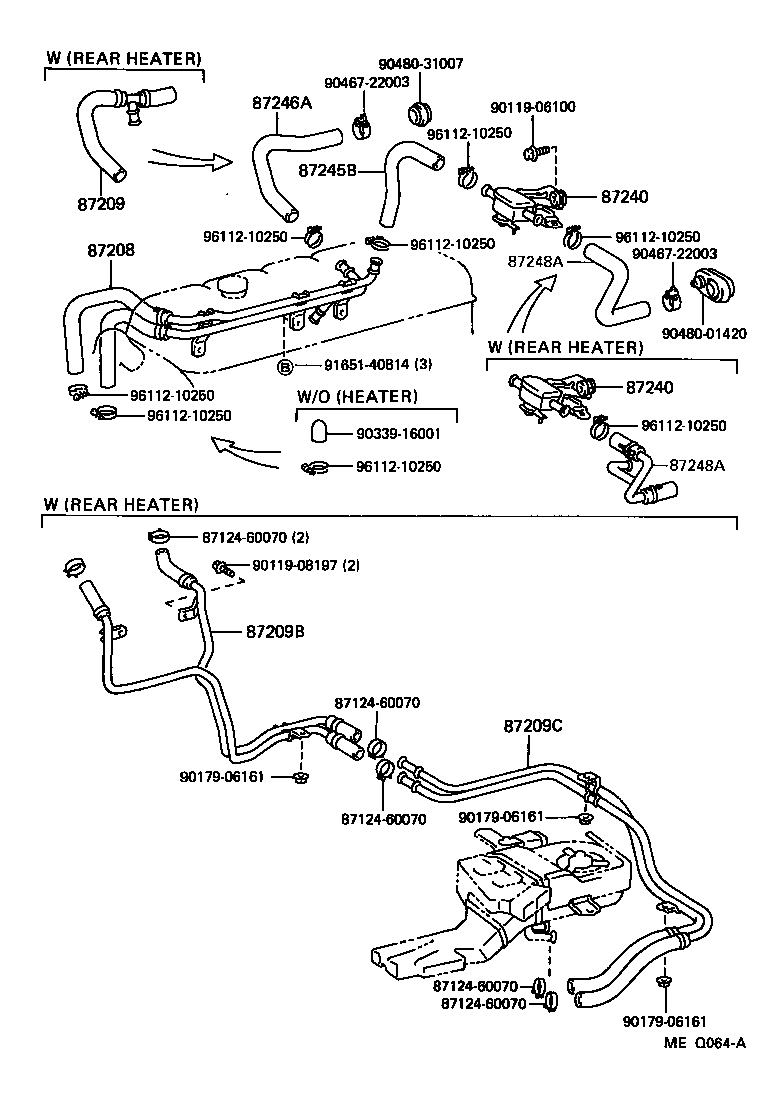  LAND CRUISER 80 |  HEATING AIR CONDITIONING WATER PIPING