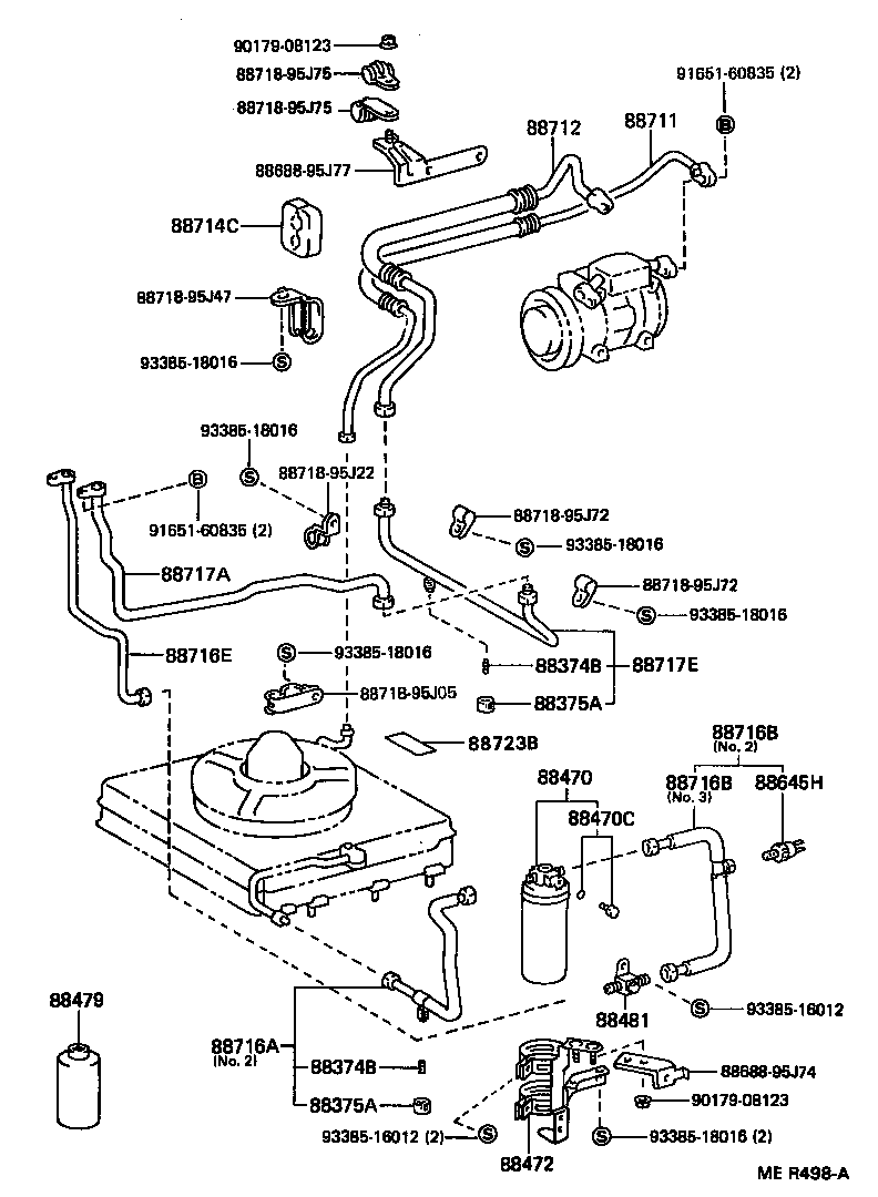  HIACE VAN COMUTER |  HEATING AIR CONDITIONING COOLER PIPING