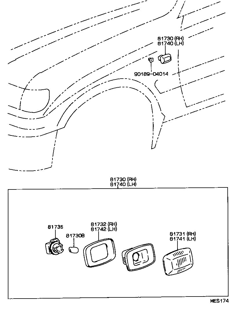  HILUX 2WD |  SIDE TURN SIGNAL LAMP OUTER MIRROR LAMP