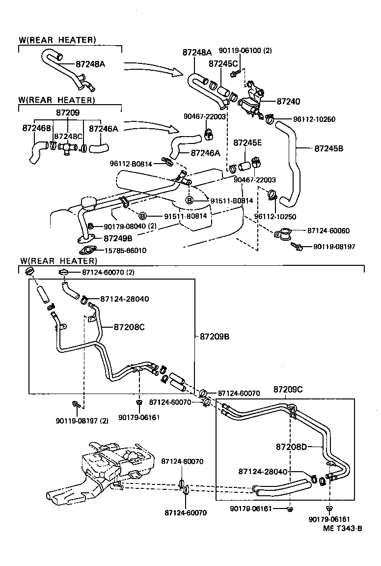  LAND CRUISER 80 |  HEATING AIR CONDITIONING WATER PIPING