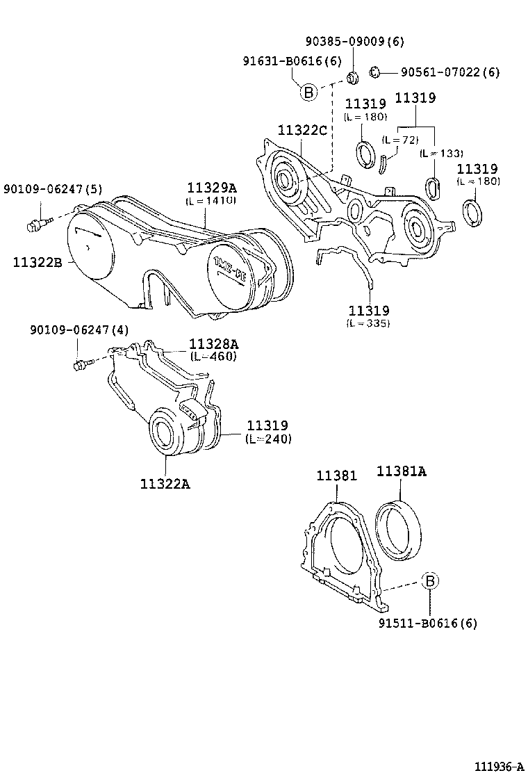  ES300 |  TIMING GEAR COVER REAR END PLATE