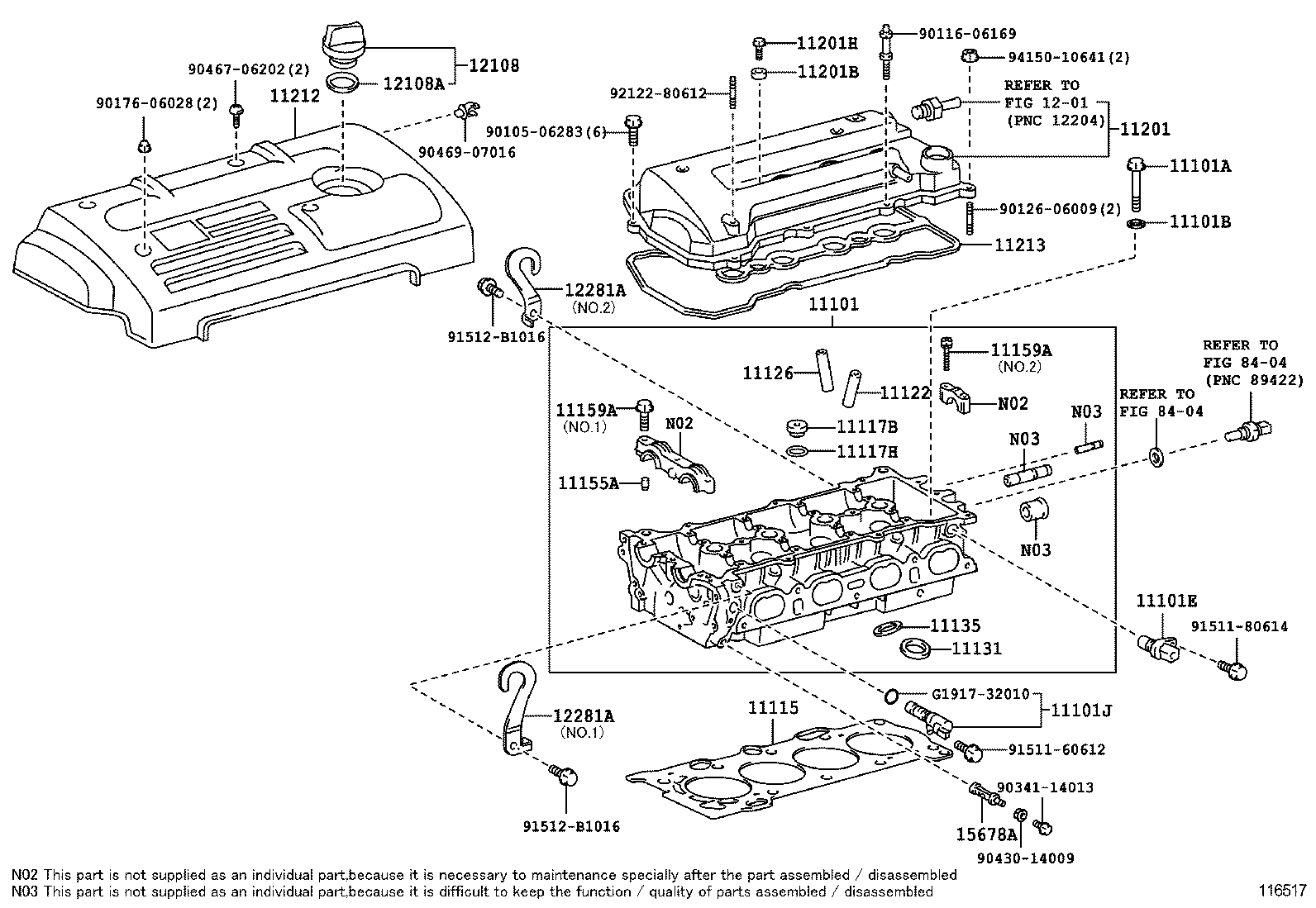  COROLLA S AMERICA |  CYLINDER HEAD