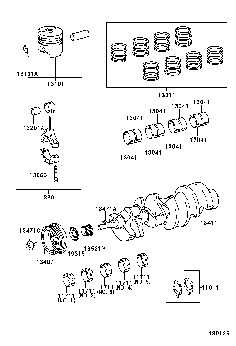  GS300 430 |  CRANKSHAFT PISTON