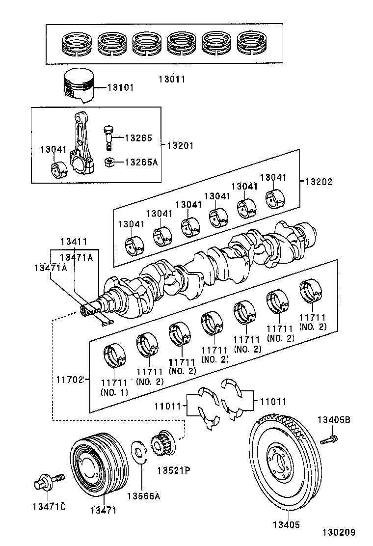  IS200 300 |  CRANKSHAFT PISTON