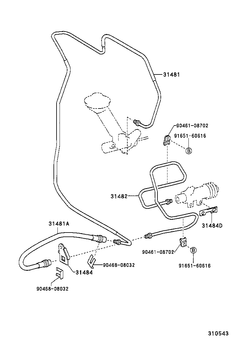  IS200 300 |  CLUTCH PEDAL FLEXIBLE HOSE