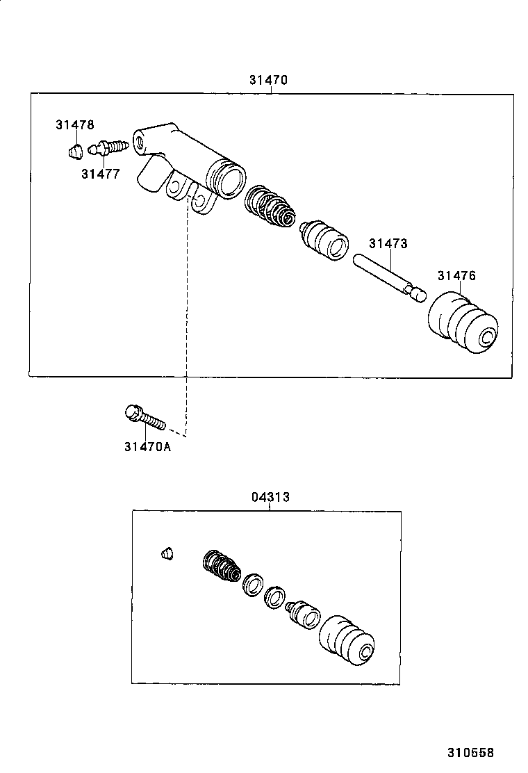  YARIS ECHO 3D 5D |  CLUTCH RELEASE CYLINDER