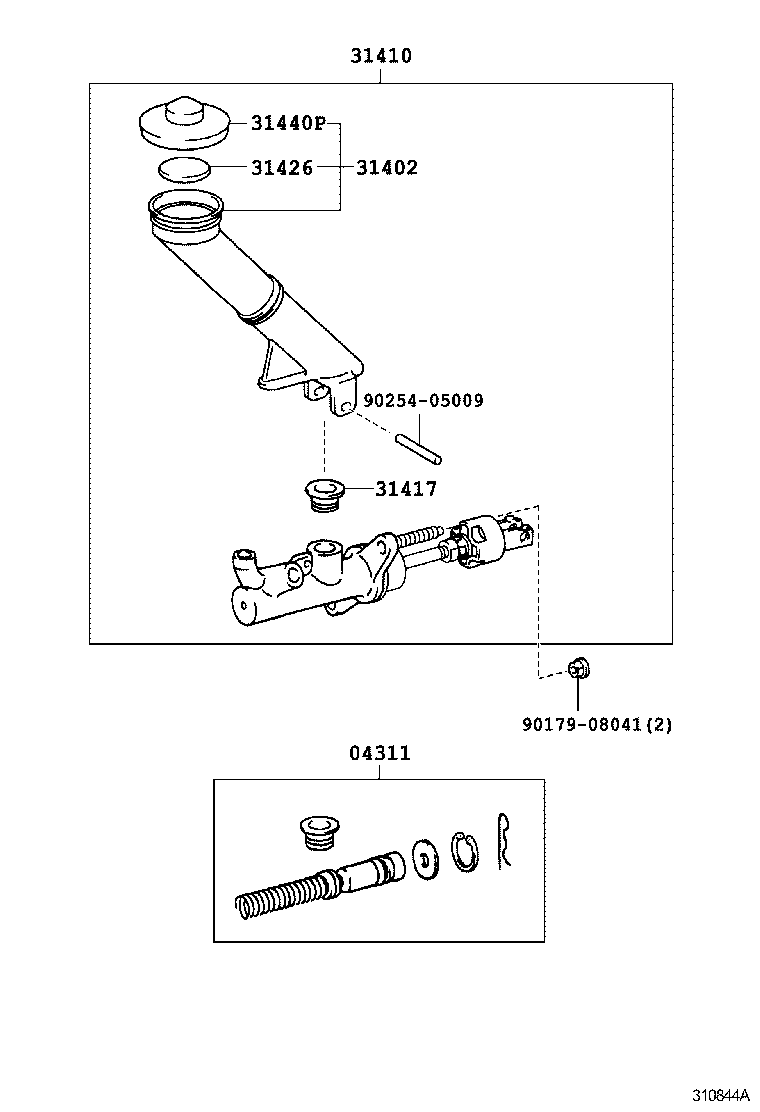  IS200 300 |  CLUTCH MASTER CYLINDER