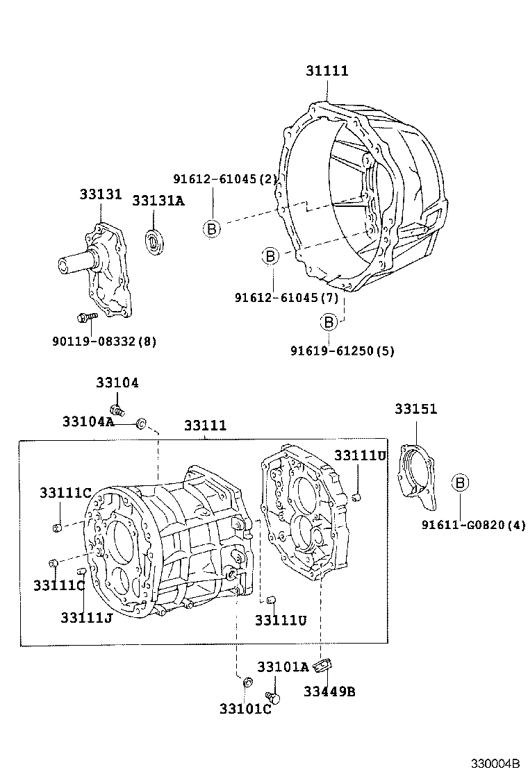  LAND CRUISER 90 |  CLUTCH HOUSING TRANSMISSION CASE MTM