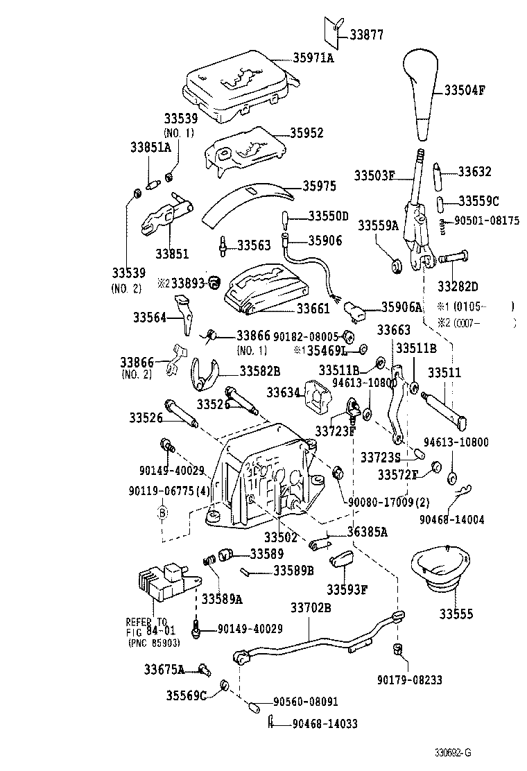  GS300 430 |  SHIFT LEVER RETAINER