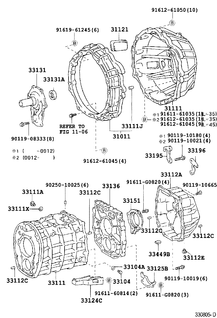  LAND CRUISER 100 105 |  CLUTCH HOUSING TRANSMISSION CASE MTM